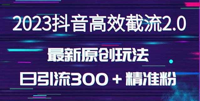日引300+创业粉,独家抖音高效截流2.0玩法