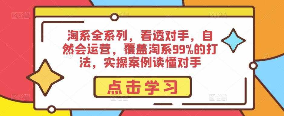 淘系全系列,看透对手,自然会运营,覆盖淘系99%的打法,实操案例读懂对手