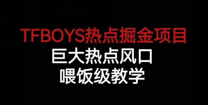 利用TFBOYS热点变现项目【保姆级教程】