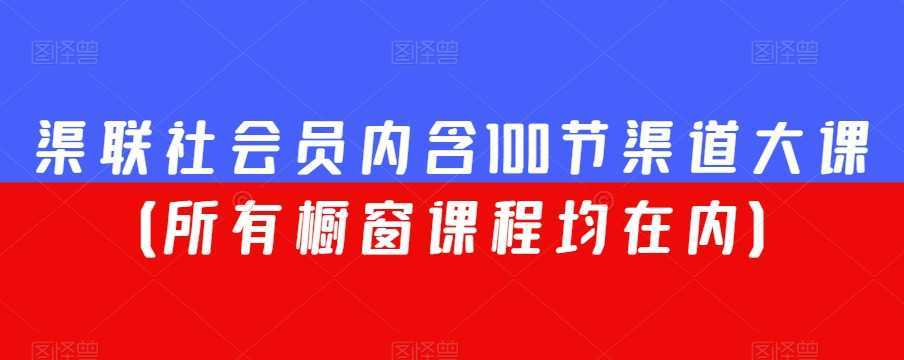 渠联社会员内含100节渠道大课