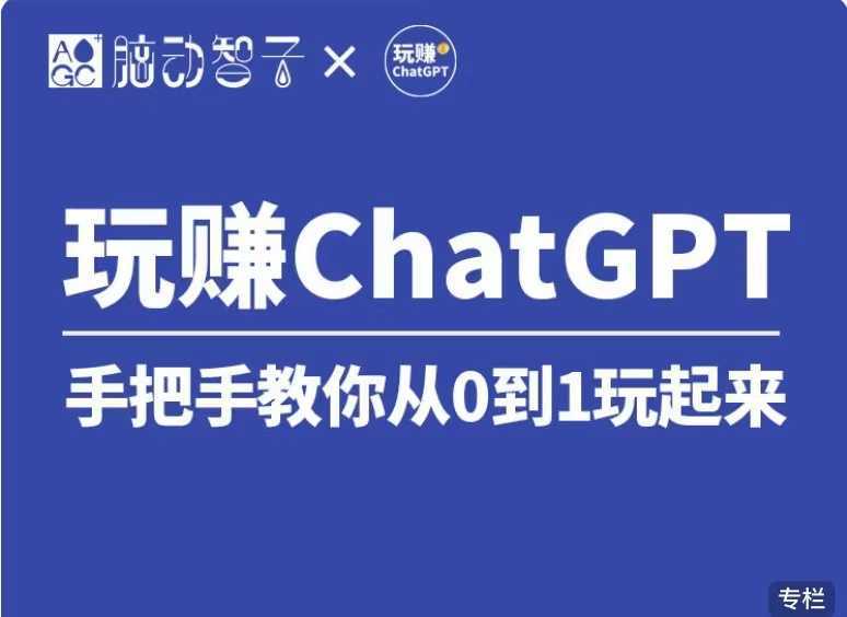 价值399 国内Top1 玩赚ChatGPT社群视频课