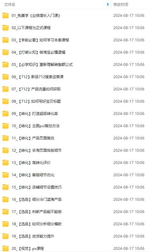 淘系运营实战班：市场分析、定位、定价、引流、产品策划，爆品打造