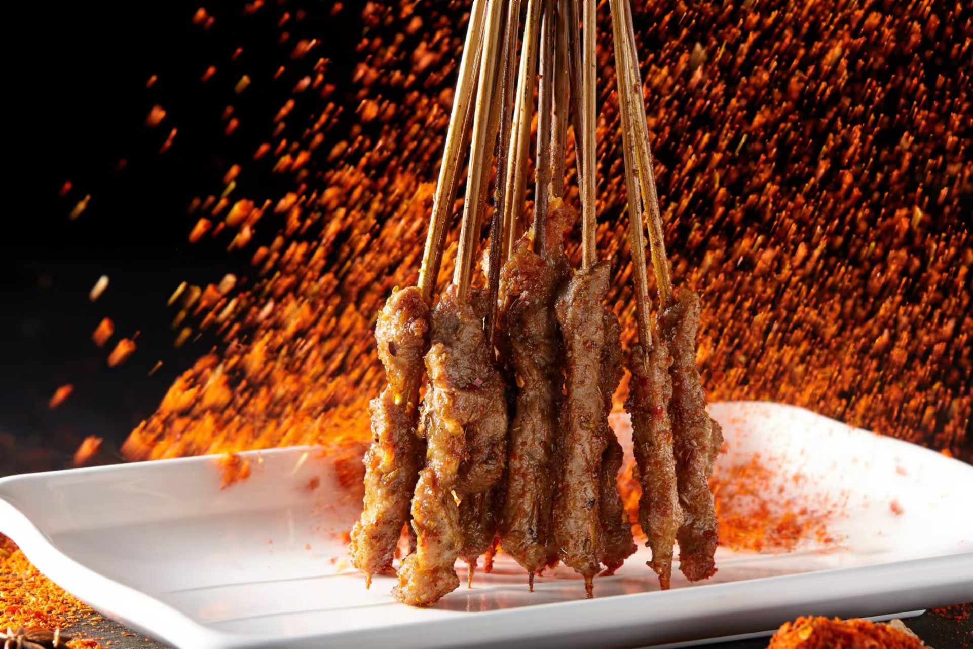 烧烤菜品图片把把串炸串烤串小串照片美团外送高清美食素材