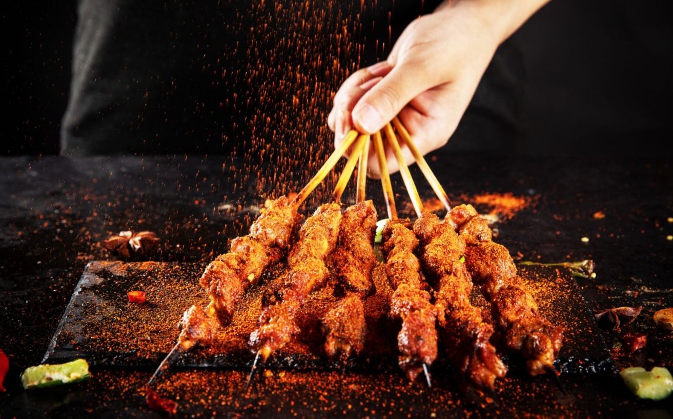 烧烤菜品图片把把串炸串烤串小串照片美团外送高清美食素材