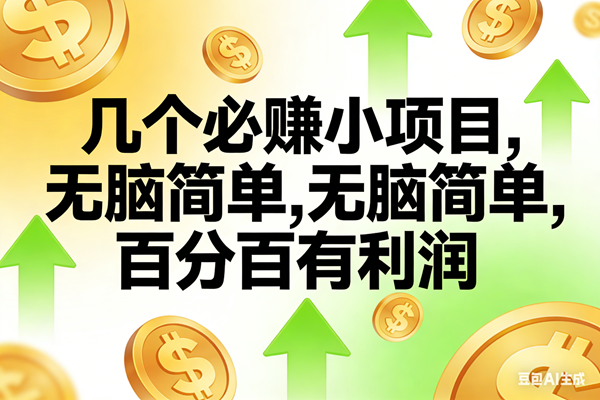 10个必赚小项目，无脑简单，百分百有利润，副业首选，日入200+