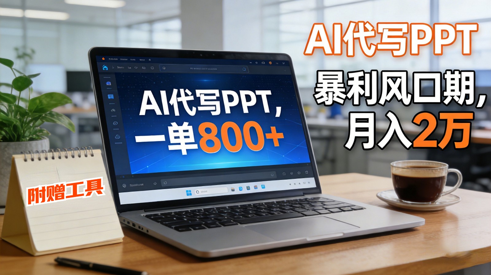 AI 代写做 PPT！一单狂赚 800+，风口期月入 2 万