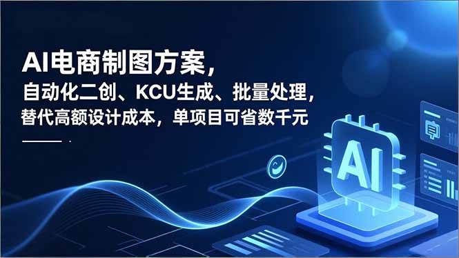 AI电商制图方案,自动化二创、SKU生成、批量处理,替代高额设计成本,单项目可省数千元