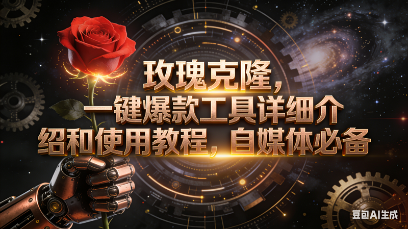 玫瑰克隆工具，自媒体必备，一键爆款工具详细介绍和使用教程