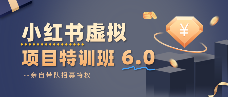 小红书虚拟项目特训班6.0 ，养号/选品/自动发货/爆款笔记