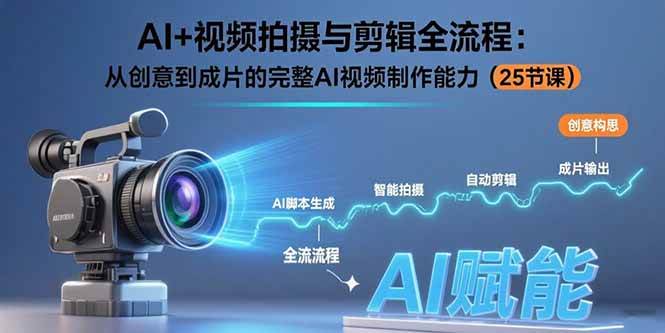 AI+视频拍摄与剪辑全流程：从创意到成片的完整AI视频制作能力