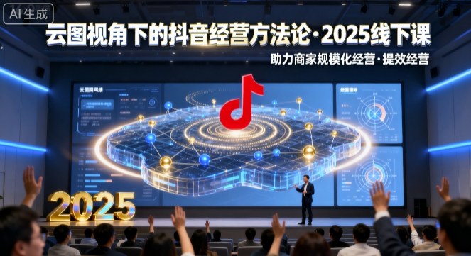 云图视角下的抖音经营方法论，2025线下课，助力商家规模化经营，提效经营