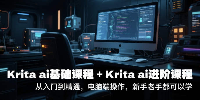 krita ai基础课程+Krita ai进阶课程，从入门到精通，电脑端操作，新手老手都可以学