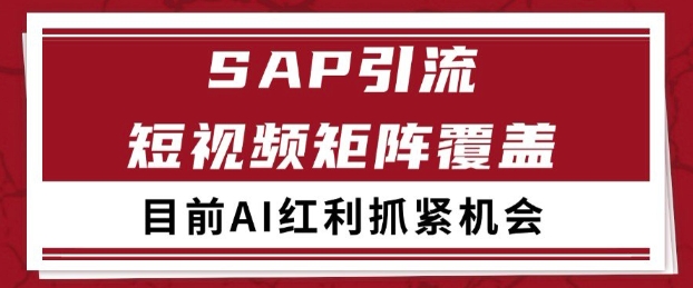 小红书某音sap赛道引流获客 自热矩阵日引200+【揭秘】