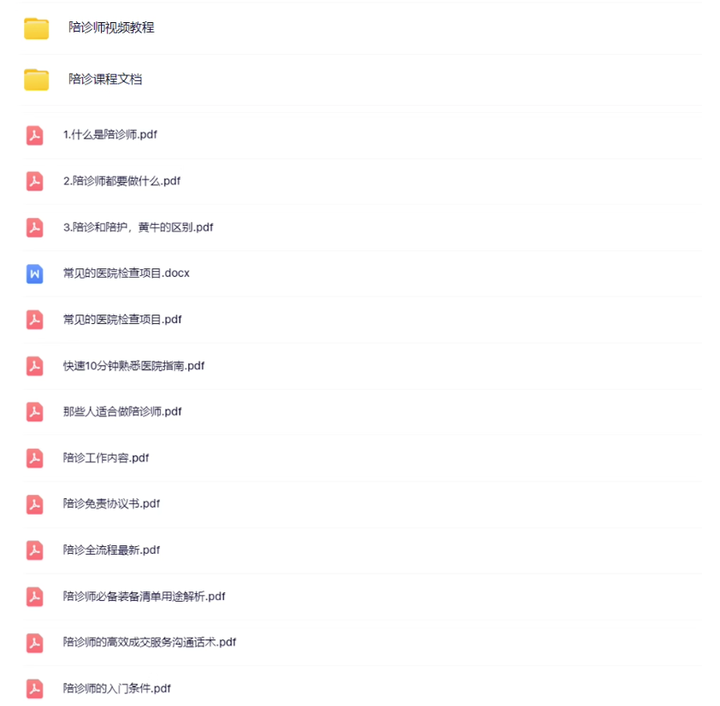 陪诊师教程小白快速入门视频【0基础入门陪诊】陪诊师免责协议陪诊服务流程【电商热销697】