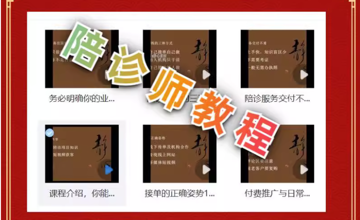 陪诊师教程小白快速入门视频【0基础入门陪诊】陪诊师免责协议陪诊服务流程【电商热销697】