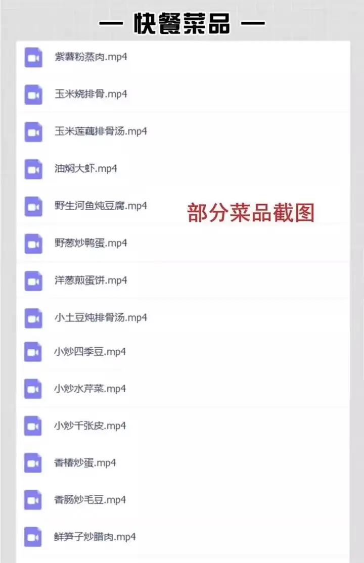 600多种快餐炒菜技术资料教程-商用小炒快餐盒饭大锅菜技术配方炒菜教学视频外卖盖浇饭食堂【电商热销534】