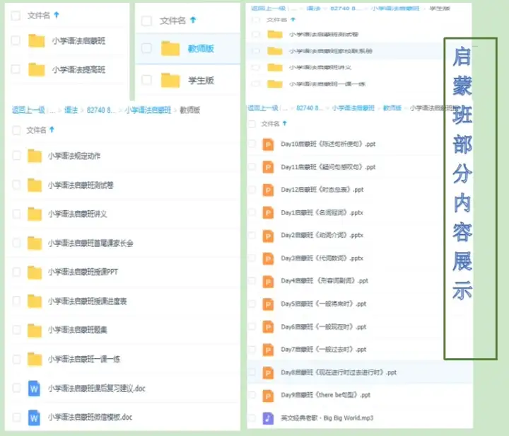 英语语法学习大全【小学+初中+高中】英语语法ppt课件合集高中初中小学英语专项训练题电子版资料【电商热销655】