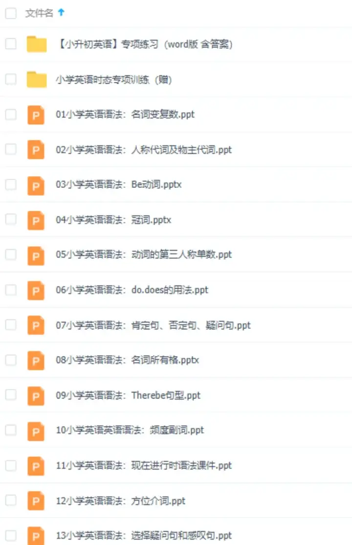 英语语法学习大全【小学+初中+高中】英语语法ppt课件合集高中初中小学英语专项训练题电子版资料【电商热销655】