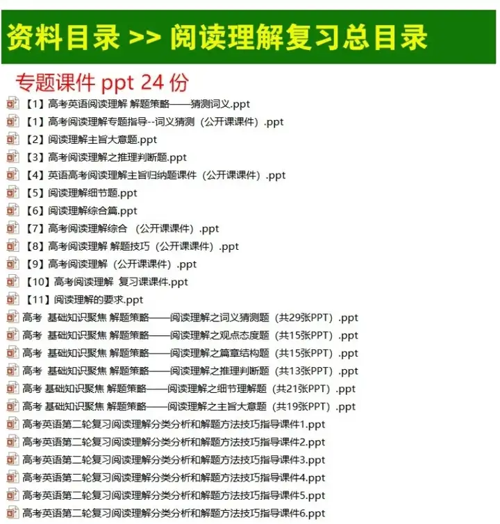 英语语法学习大全【小学+初中+高中】英语语法ppt课件合集高中初中小学英语专项训练题电子版资料【电商热销655】