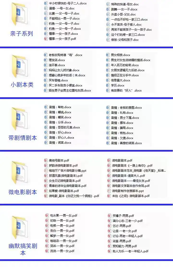 10w+搞笑段子文案素材库-剧本大全抖音快手情侣幽默短剧素材短视频脱口秀段子文案【电商热销746】
