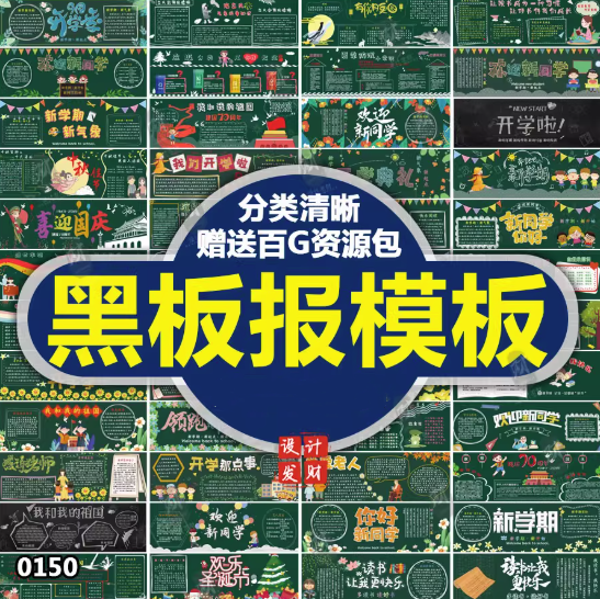 黑板报模板电子版-可修改编辑使用校园文化墙班级设计素材消防模板【电商热销993】