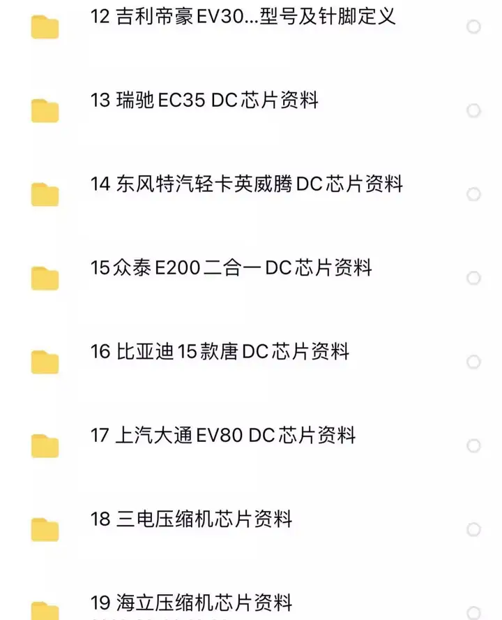 新能源汽车维修资料拓扑原理针脚图芯片三电控制器充电机压缩机【电商热销4】