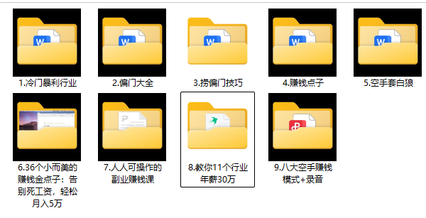 1000个冷门捞偏门小本创业小项目【无水印绝密版】总有一款适合你