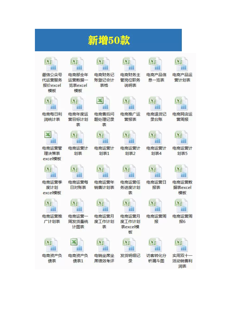 610套电商常用表格大全-电商运营管理数据分析年度报表Excel表格【电商热销993】