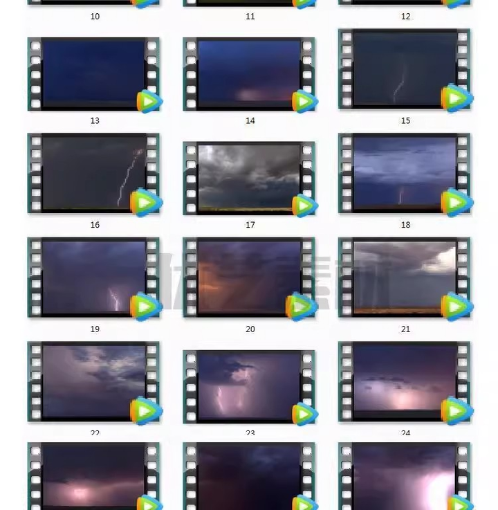 36款闪电乌云雷雨动态视频素材- 暴雨下雨打雷暴风雨 led大屏幕舞台背景mp4视频素材【电商热销862】