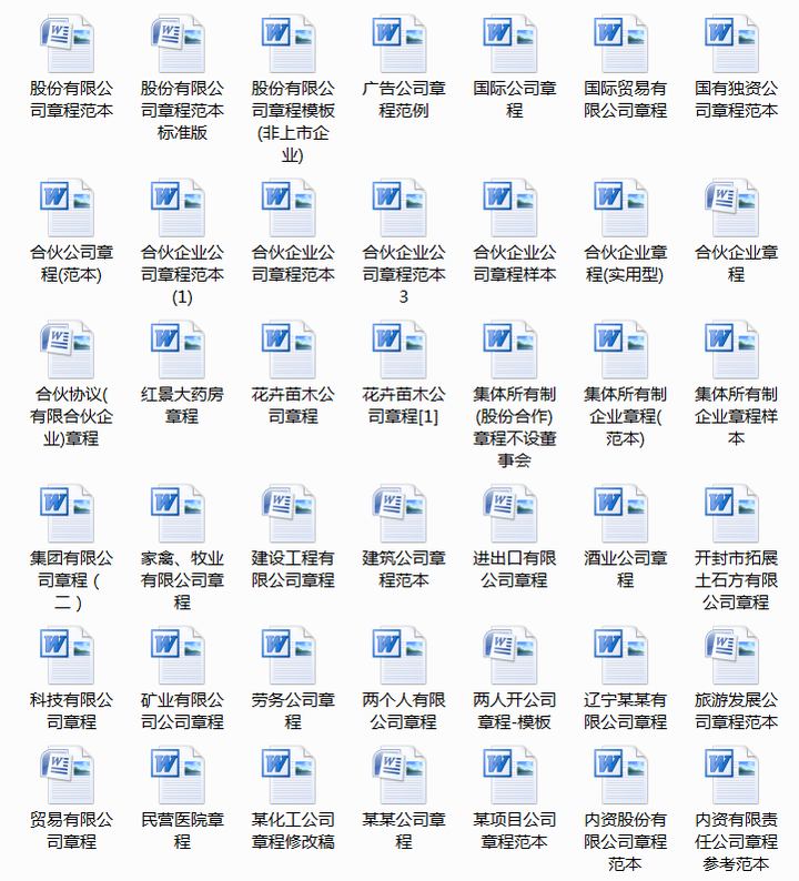 500套企业公司章程-有限责任公司章程模板范本电子版个人独资多人合资企业合伙协议【电商热销636】