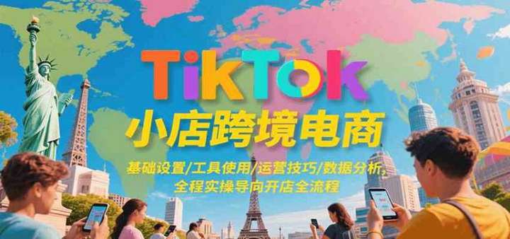 TikTok小店跨境电商全套实操教程，基础设置/工具使用/运营技巧/数据分析