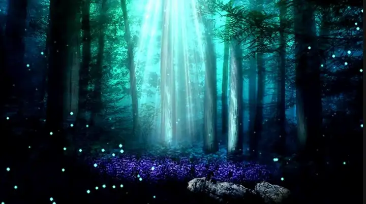 120款卡通森林背景视频-梦幻神秘卡通森林树儿童话剧表演出晚会仙境舞台LED背景视频素材【电商热销613】