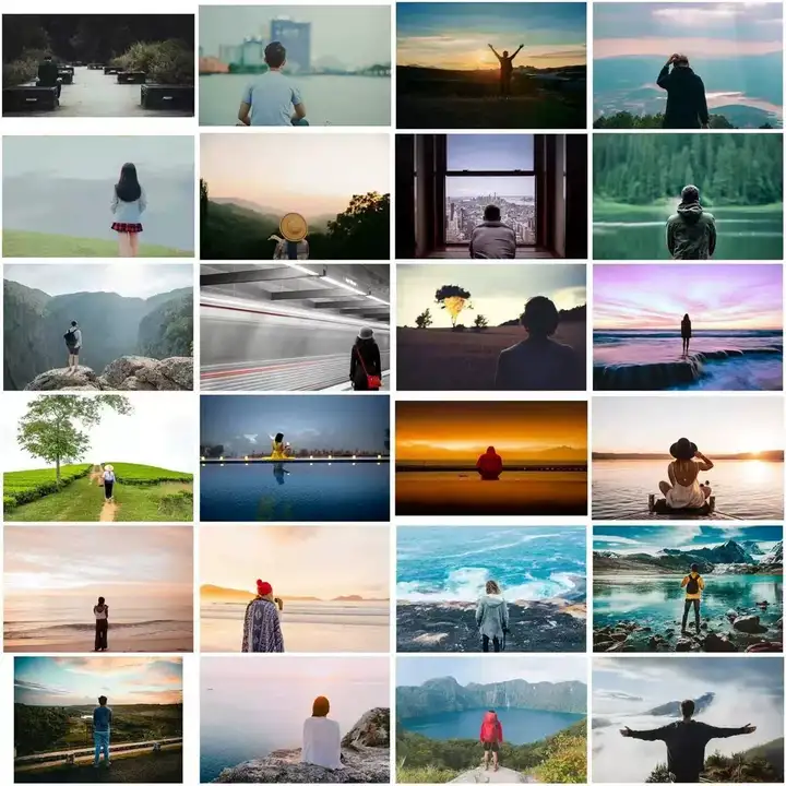 631款人物背影图片素材-唯美情感治愈励志孤独伤感旅行可商用无版权合成图片素材【电商热销48】