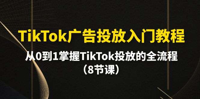 TikTok广告投放入门教程，掌握TikTok投放的全流程