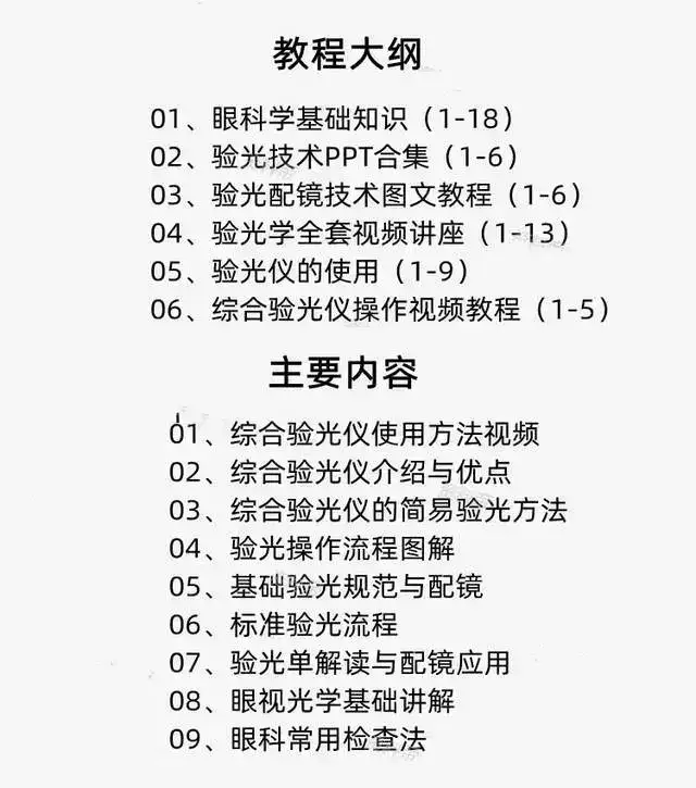 验光配镜技术培训全套视频教程-验光配镜验光仪使用PPT验光员自学基础规范【电商热销836】