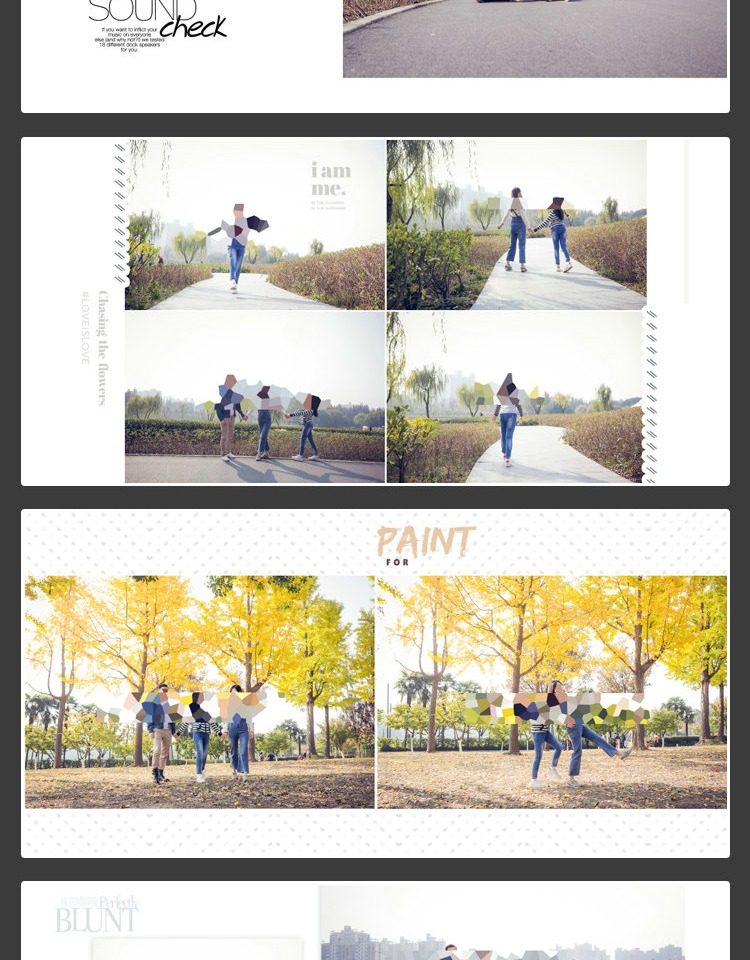 118套亲子外景相册模板-影楼外景排版可直接修改使用摄影写真PSD模板设计素材【电商热销953】