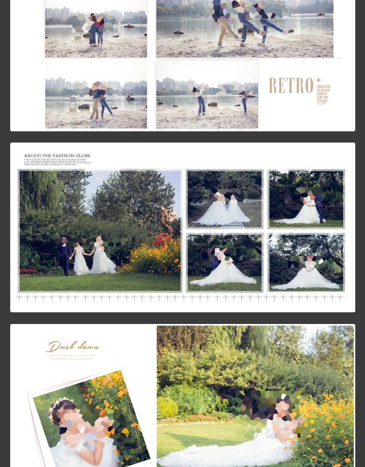 118套亲子外景相册模板-影楼外景排版可直接修改使用摄影写真PSD模板设计素材【电商热销953】