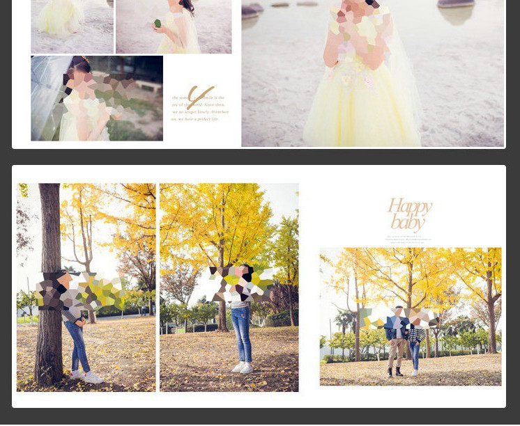 118套亲子外景相册模板-影楼外景排版可直接修改使用摄影写真PSD模板设计素材【电商热销953】
