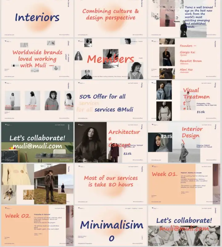 41套高级PPT模版素材-高级感作品集PPT模板 抽象艺术设计感排版求职面试活动汇报通用【电商热销698】