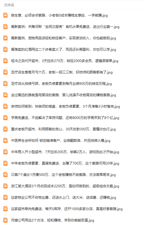 年入几十到几百万391套商业模式案例解析