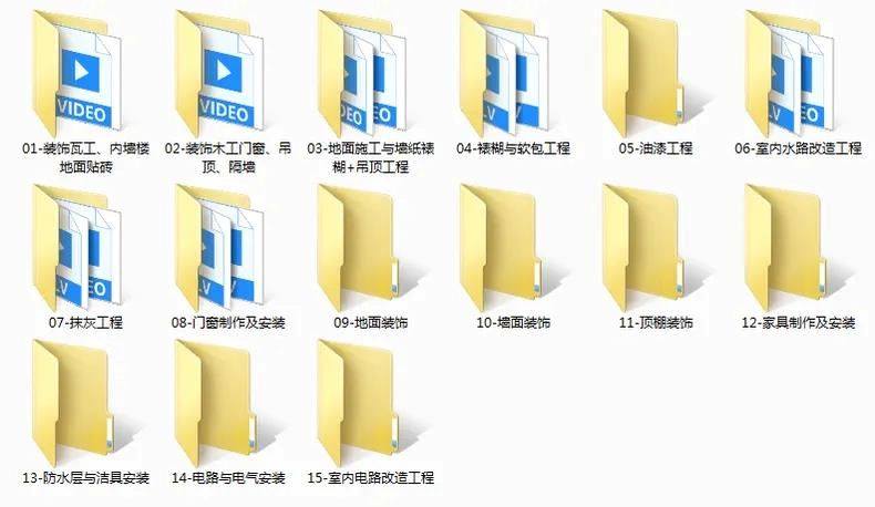 360课全套家装装修施工工艺视频-家装水电木工吊顶油漆工艺教程【电商热销914】