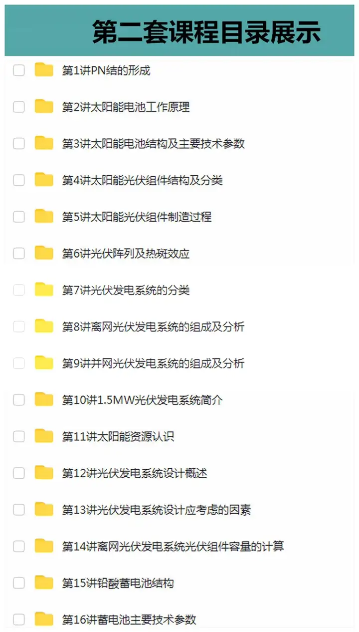 光伏发电设计安装全套视频教程-光伏发电系统设计与安装学习资料含课件【电商热销834】