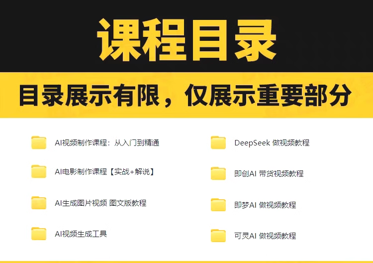 DeepSeek AI视频制作教程+短视频全套技能自学课程，从入门到精通素材【电商热销992】