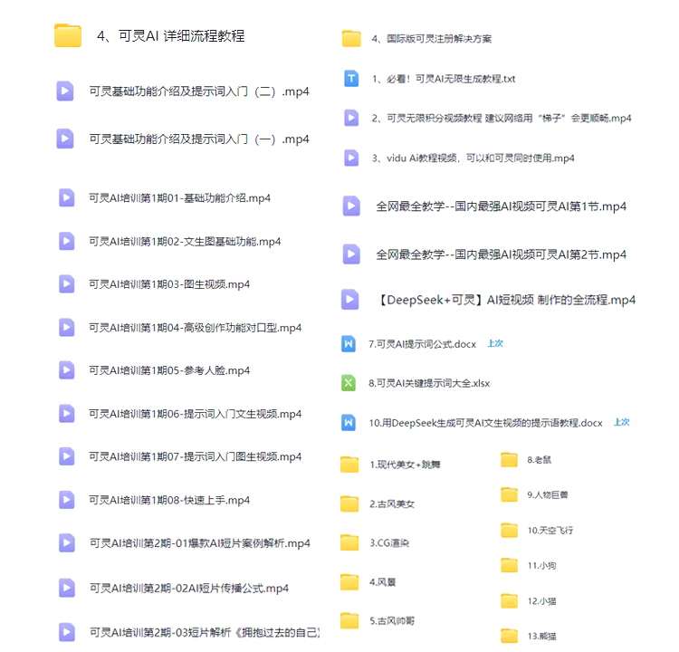 DeepSeek AI视频制作教程+短视频全套技能自学课程，从入门到精通素材【电商热销992】
