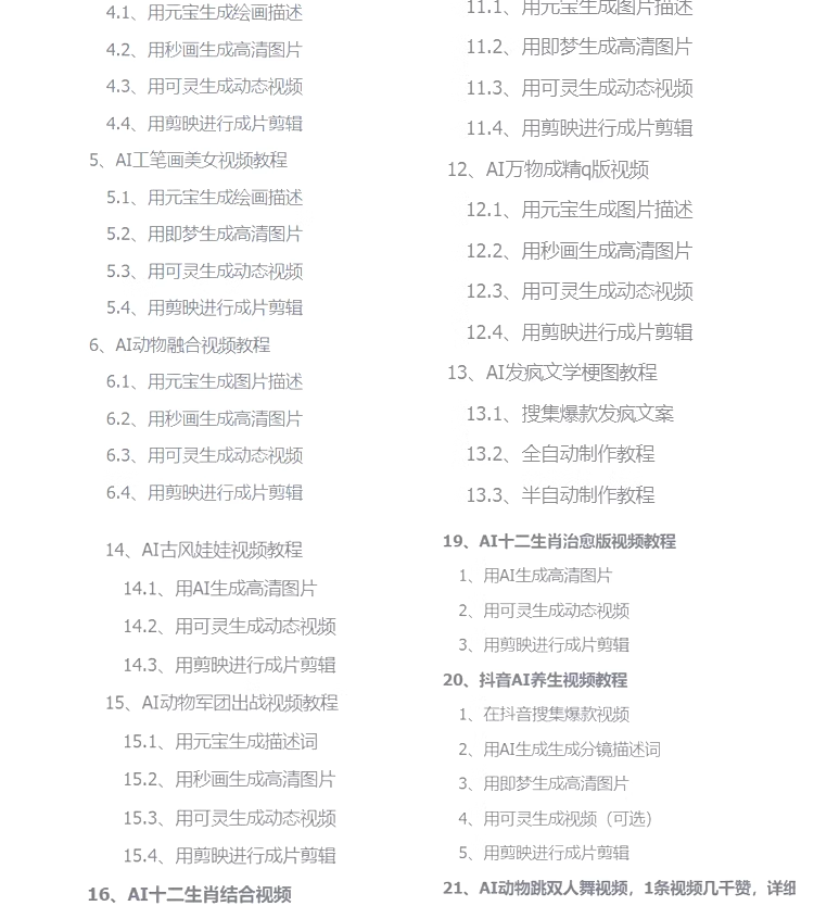 DeepSeek AI视频制作教程+短视频全套技能自学课程，从入门到精通素材【电商热销992】