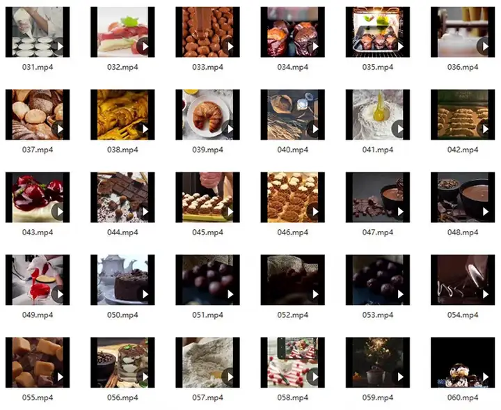 8500+蛋糕甜点烘焙视频素材-甜点品烘焙教程蛋糕裱花高清解压短视频抖音美食制作小说推文素材【电商热销526】