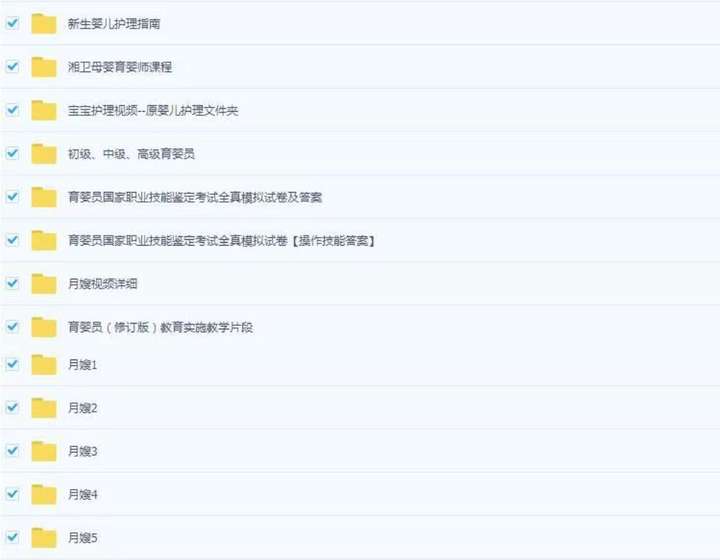 育婴师全套视频教程-初中高级月嫂保姆育儿学习课程新生婴幼儿护理【电商热销624】