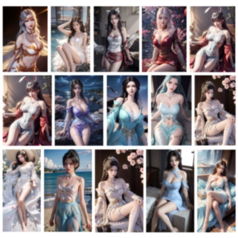 1800+AICG小姐姐高清写真样片-写真彩色素材二次元无重复资源写实古代国风图【电商热销925】