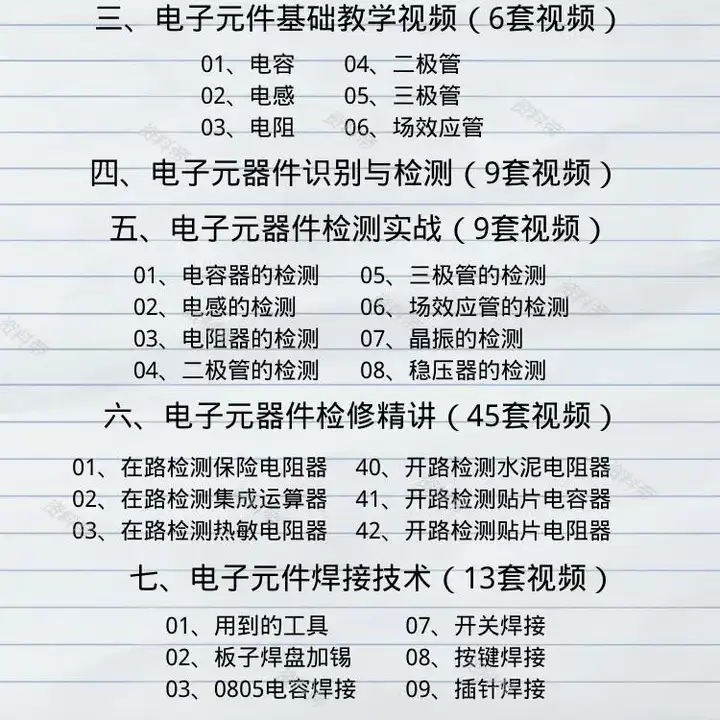电子元器件识别检测维修技术视频教程-电路板焊接万用表使用技巧【电商热销887】
