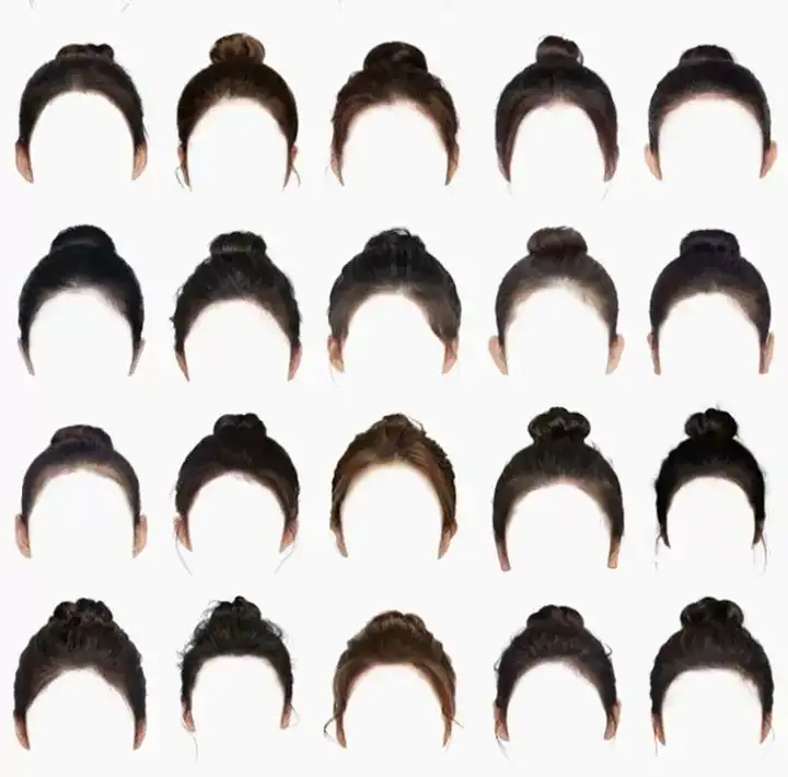 571款男女发型素材【可直接套用】海马体证件照PS头发素材模版假发免扣png发型模板【电商热销843】